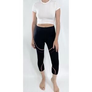Fila Sport Black Cropped Activewear Leggings - Size Small